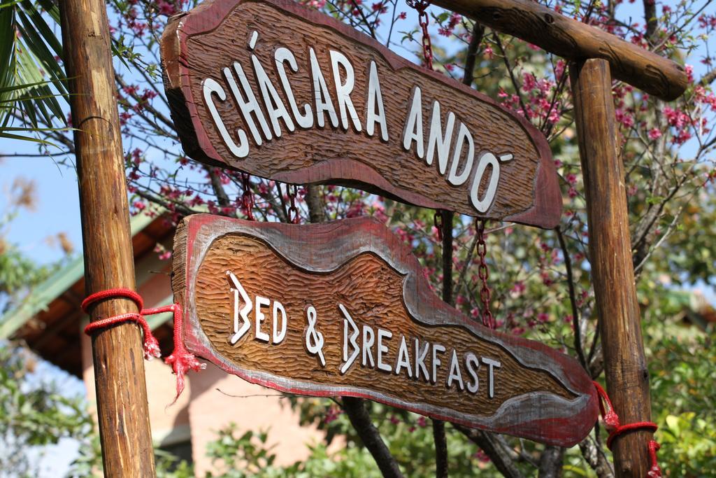 Chacara Ando Bed And Breakfast Águas de Santa Barbara Exteriör bild